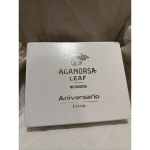 Aganorsa Leaf Toro Aniversario Corojo Empty Wooden Cigar Box 9" x 7.25" x 1"